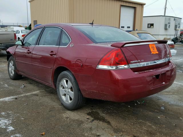 2G1WT58K289220710 - 2008 CHEVROLET IMPALA LT RED photo 3