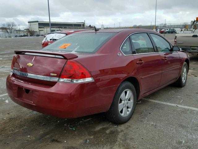 2G1WT58K289220710 - 2008 CHEVROLET IMPALA LT RED photo 4