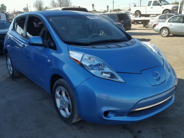 JN1AZ0CP6BT007557 - 2011 NISSAN LEAF SV BLUE photo 1