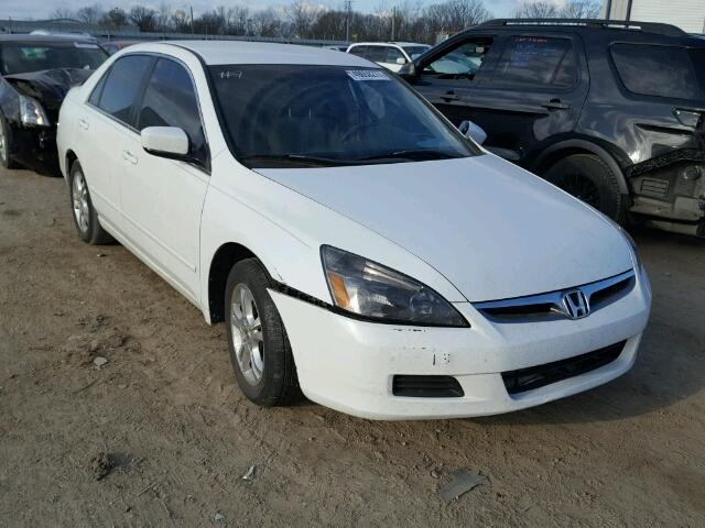 1HGCM56376A092227 - 2006 HONDA ACCORD SE WHITE photo 1