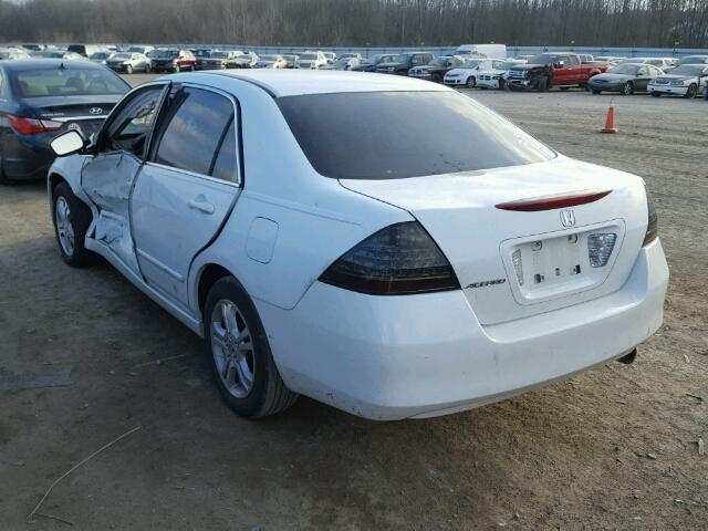 1HGCM56376A092227 - 2006 HONDA ACCORD SE WHITE photo 3