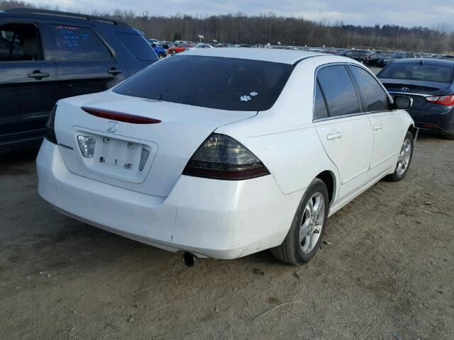 1HGCM56376A092227 - 2006 HONDA ACCORD SE WHITE photo 4