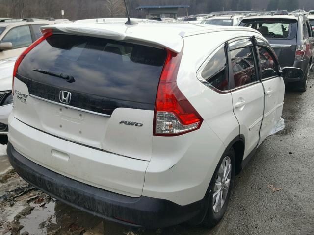 5J6RM4H75EL058643 - 2014 HONDA CR-V EXL WHITE photo 4