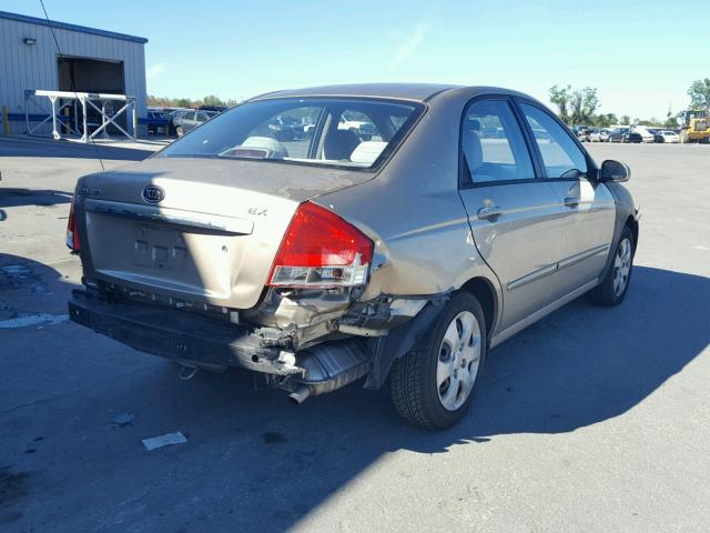 KNAFE221795618572 - 2009 KIA SPECTRA EX BEIGE photo 4