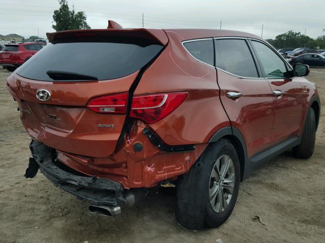 5XYZT3LB7GG351697 - 2016 HYUNDAI SANTA FE S ORANGE photo 4