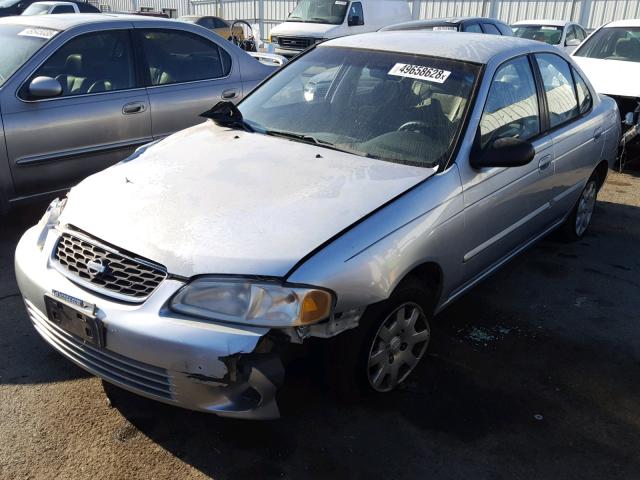 3N1CB51A72L551370 - 2002 NISSAN SENTRA GXE SILVER photo 2