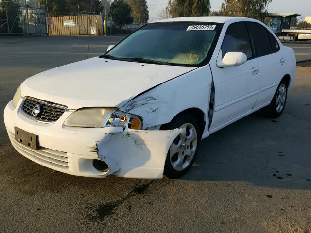 3N1CB51D23L776808 - 2003 NISSAN SENTRA XE WHITE photo 2