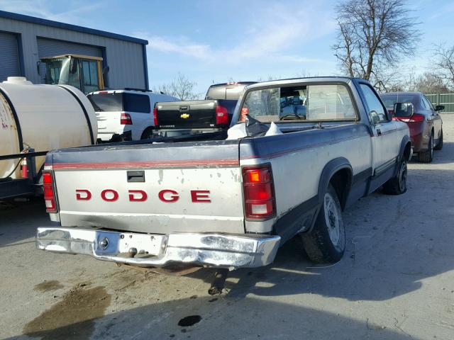 1B7GL26XXNS545236 - 1992 DODGE DAKOTA BLUE photo 4