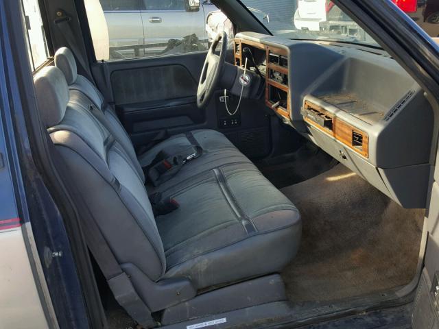 1B7GL26XXNS545236 - 1992 DODGE DAKOTA BLUE photo 5