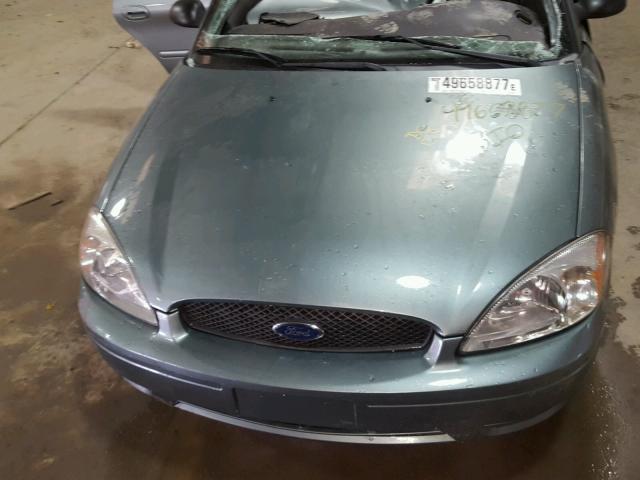 1FAFP53U85A242219 - 2005 FORD TAURUS SE GREEN photo 7