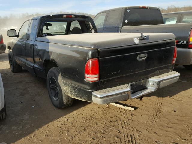 1B7GL22X3WS657089 - 1998 DODGE DAKOTA BLACK photo 3