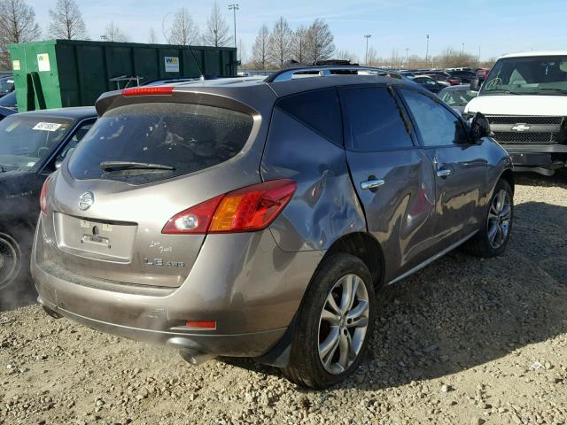 JN8AZ18W99W156075 - 2009 NISSAN MURANO S BROWN photo 4