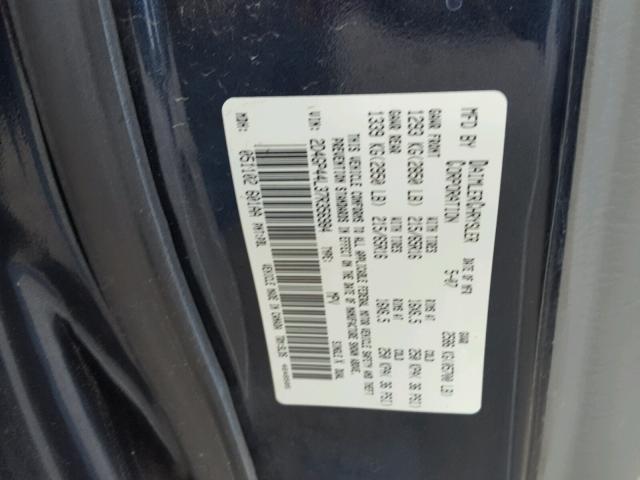 2D4GP44L37R356984 - 2007 DODGE GRAND CARA BLUE photo 10