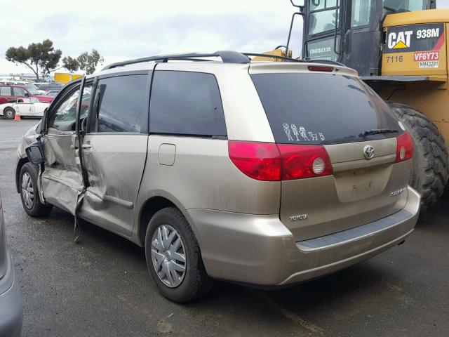 5TDZK23C58S152609 - 2008 TOYOTA SIENNA CE GOLD photo 3