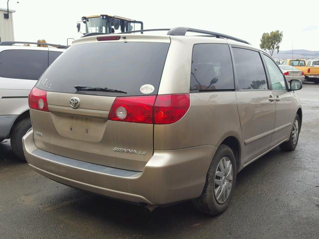 5TDZK23C58S152609 - 2008 TOYOTA SIENNA CE GOLD photo 4