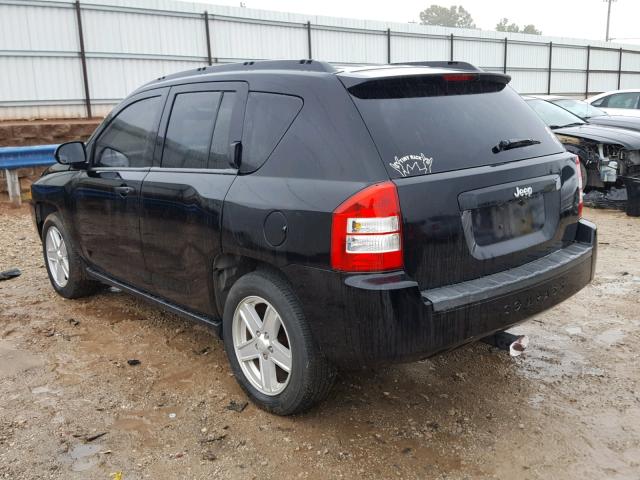 1J8FT47W77D370893 - 2007 JEEP COMPASS BLACK photo 3