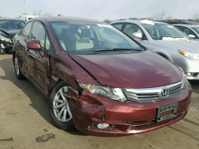 2HGFB2F85CH597788 - 2012 HONDA CIVIC EX RED photo 1