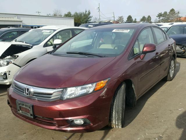 2HGFB2F85CH597788 - 2012 HONDA CIVIC EX 红色 照片 2