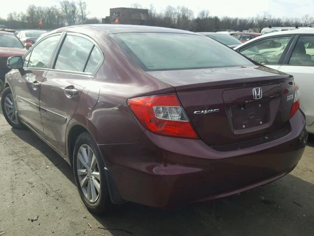 2HGFB2F85CH597788 - 2012 HONDA CIVIC EX 红色 照片 3