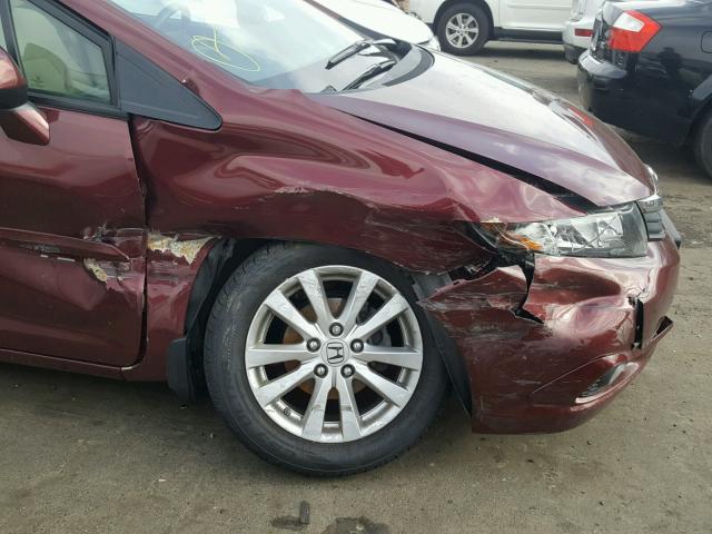 2HGFB2F85CH597788 - 2012 HONDA CIVIC EX 红色 照片 9