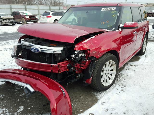 2FMGK5CC6CBD07909 - 2012 FORD FLEX SEL RED photo 2