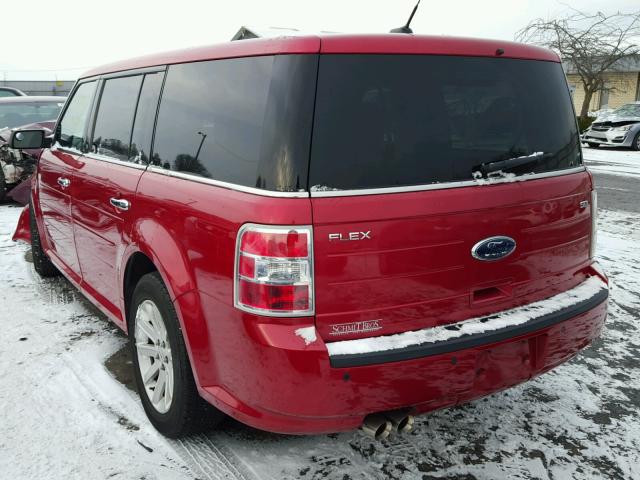 2FMGK5CC6CBD07909 - 2012 FORD FLEX SEL RED photo 3