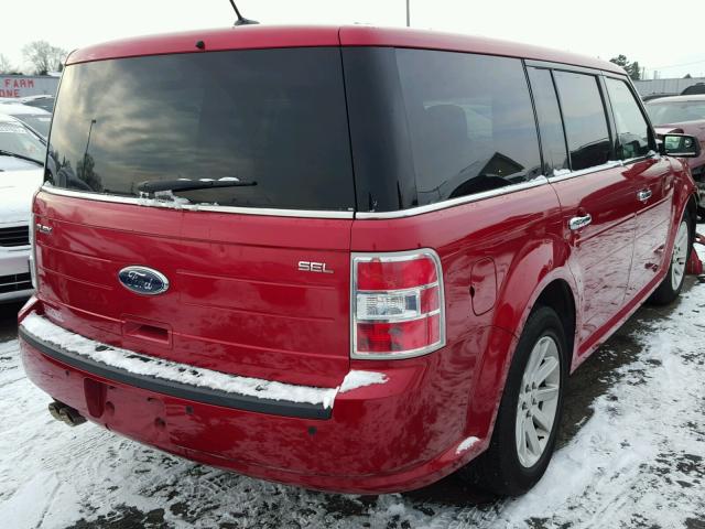 2FMGK5CC6CBD07909 - 2012 FORD FLEX SEL RED photo 4