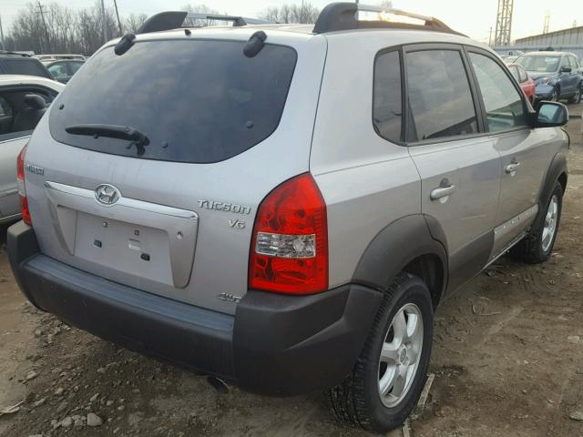 KM8JN72D45U108776 - 2005 HYUNDAI TUCSON GLS SILVER photo 4