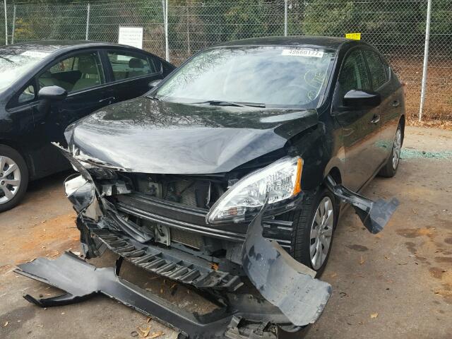 3N1AB7AP8FY231068 - 2015 NISSAN SENTRA S BLACK photo 2