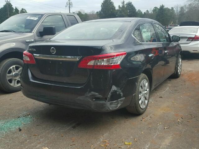 3N1AB7AP8FY231068 - 2015 NISSAN SENTRA S BLACK photo 4