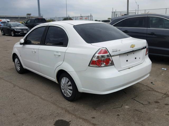 KL1TD56E99B385987 - 2009 CHEVROLET AVEO LS WHITE photo 3
