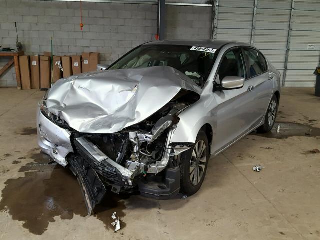 1HGCR2F38DA222612 - 2013 HONDA ACCORD LX SILVER photo 2