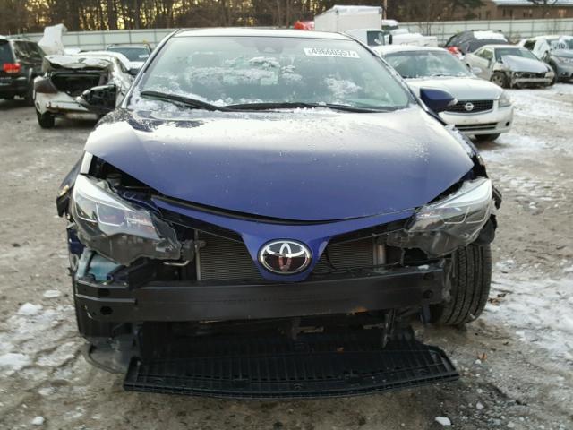 2T1BURHEXHC764411 - 2017 TOYOTA COROLLA L BLUE photo 9