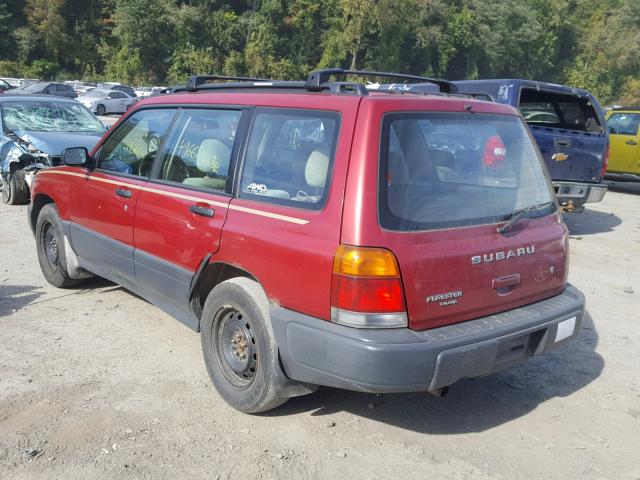 JF1SF6357WH752294 - 1998 SUBARU FORESTER L RED photo 3