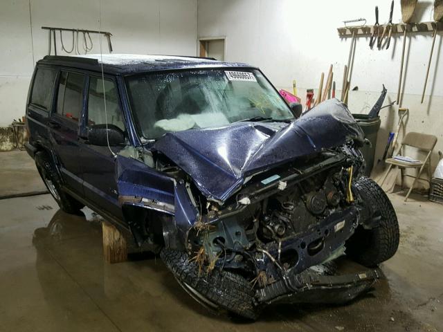 1J4FF48S8YL164980 - 2000 JEEP CHEROKEE S BLUE photo 1