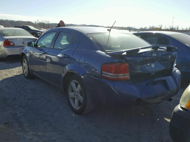 1B3LC56R48N301460 - 2008 DODGE AVENGER SX BLUE photo 3