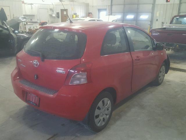 JTDJT923085184846 - 2008 TOYOTA YARIS RED photo 4