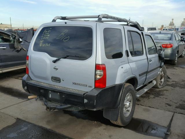 5N1ED28T4YC594747 - 2000 NISSAN XTERRA XE SILVER photo 4