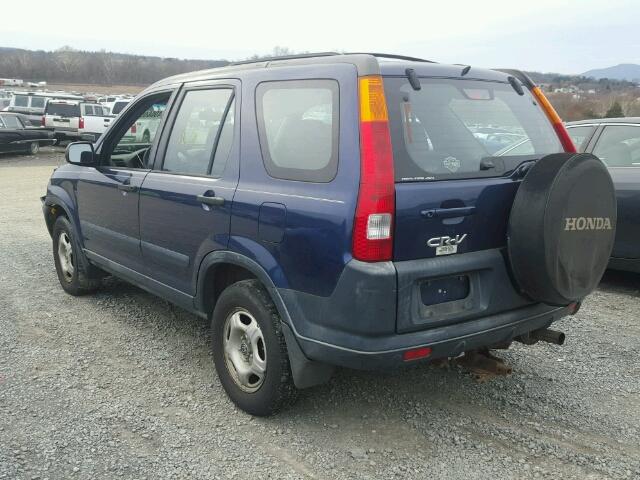 JHLRD78492C015046 - 2002 HONDA CR-V LX BLUE photo 3