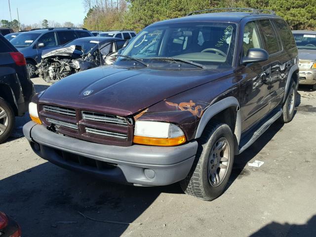 1D4HR38NX3F597446 - 2003 DODGE DURANGO SP BROWN photo 2