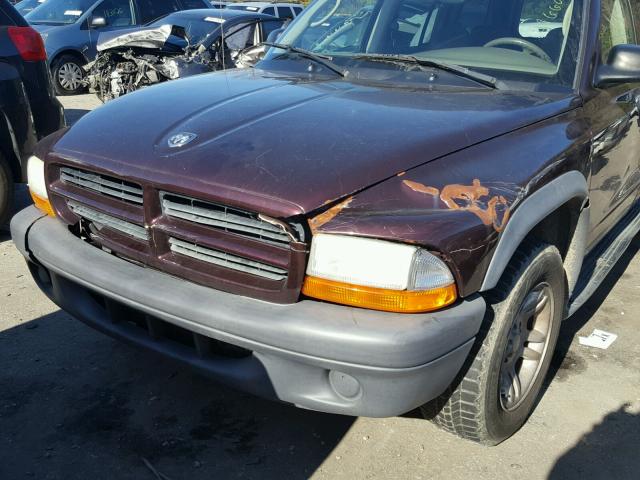 1D4HR38NX3F597446 - 2003 DODGE DURANGO SP BROWN photo 9