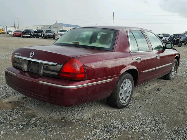 2MEFM74V66X613455 - 2006 MERCURY GRAND MARQ MAROON photo 4