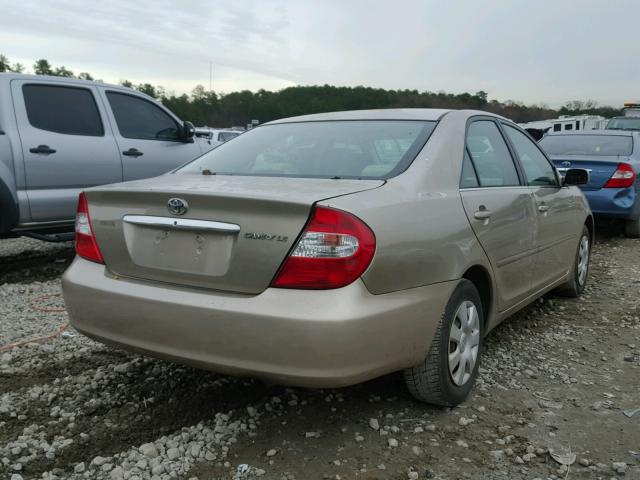 JTDBE32K740275848 - 2004 TOYOTA CAMRY LE TAN photo 4