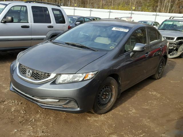 2HGFB2F52DH568269 - 2013 HONDA CIVIC LX Gris foto 2
