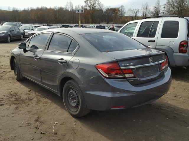 2HGFB2F52DH568269 - 2013 HONDA CIVIC LX GRAY photo 3