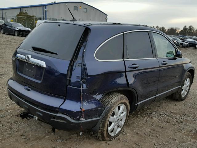 5J6RE48748L037560 - 2008 HONDA CR-V EXL BLUE photo 4