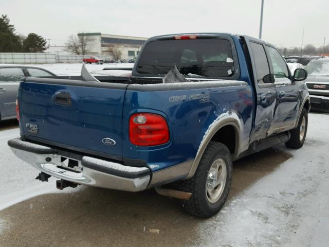 1FTRW08L31KC03863 - 2001 FORD F150 SUPER TEAL photo 4