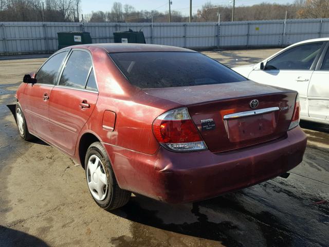 4T1BE32K55U086931 - 2005 TOYOTA CAMRY LE BURGUNDY photo 3