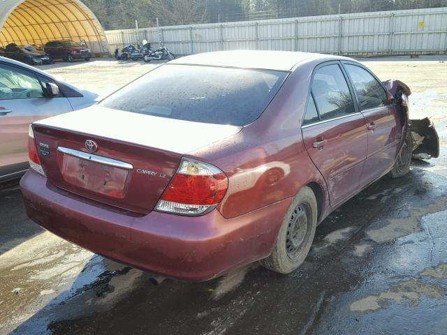 4T1BE32K55U086931 - 2005 TOYOTA CAMRY LE BURGUNDY photo 4