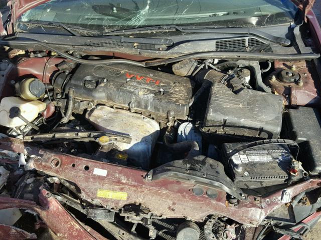 4T1BE32K55U086931 - 2005 TOYOTA CAMRY LE BURGUNDY photo 7